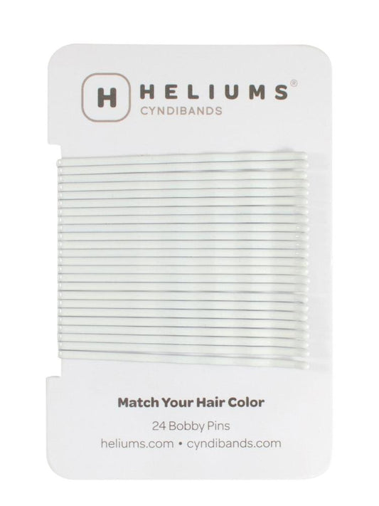 HELIUMS-Extra Long 2.5 Inch Wavy Bobby Pins - 24 Count - White