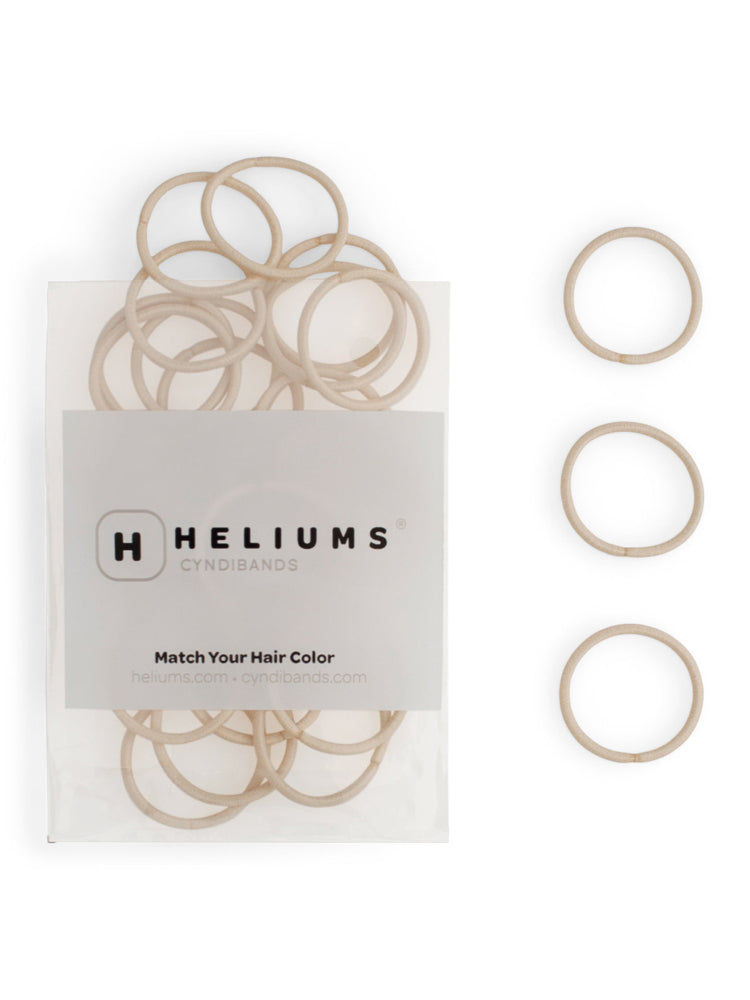 HELIUMS-Small Hair Ties - 2mm Mini Hair Elastics - Beige Blonde