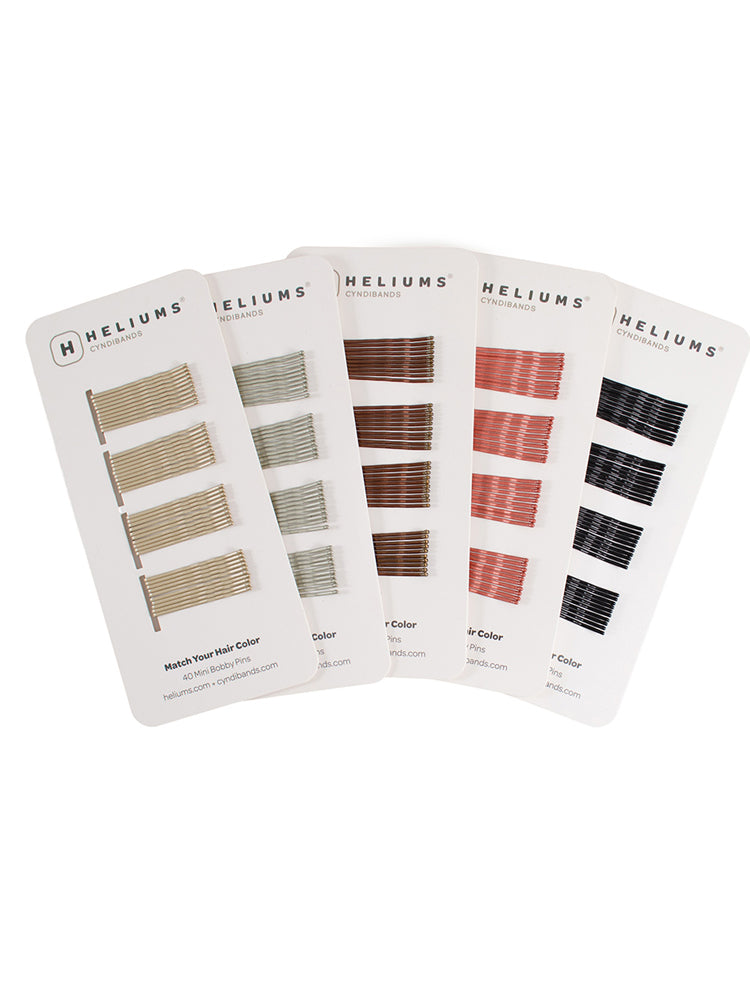 Heliums Mini Bobby Pins - 40 Pack, 1.5 Inch Small Hair Pins