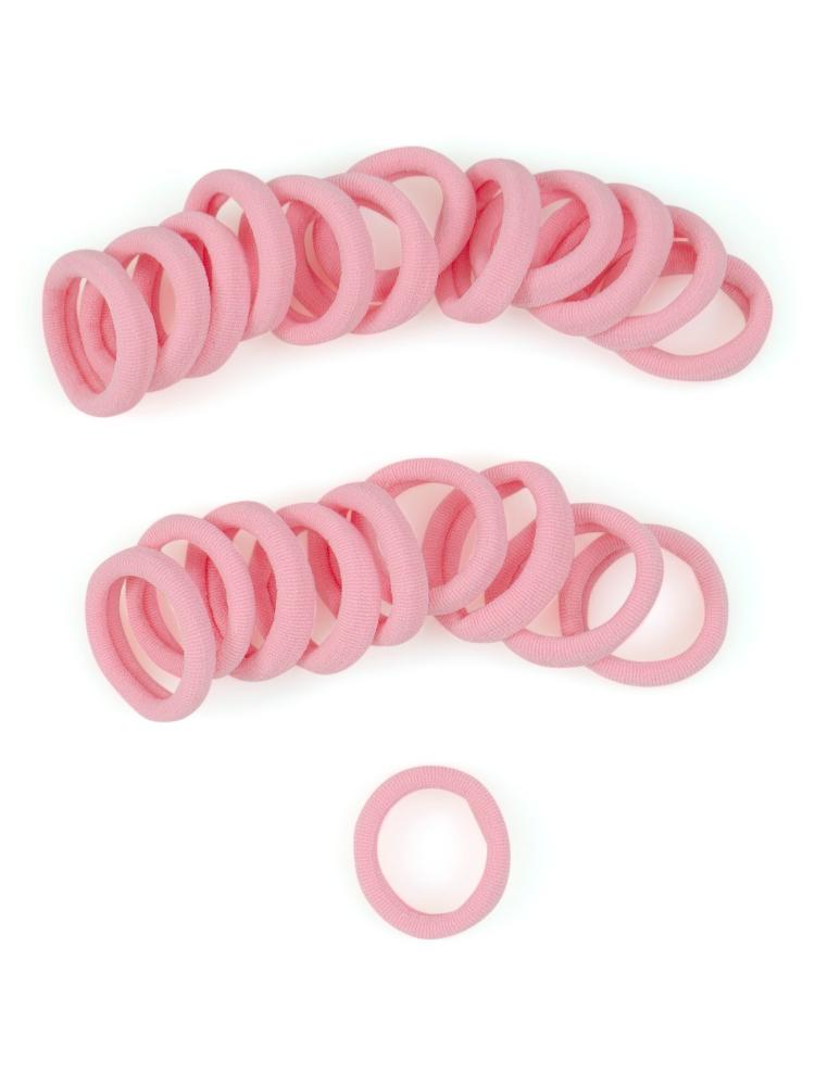 www.heliums.com-Heliums Small Seamless Hair Ties - 1 Inch Ponytail Holders - 30 Count - Light Pink