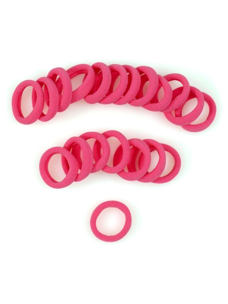 Heliums Small Seamless Hair Ties - 1 Inch Ponytail Holders - 30 Count - Pink