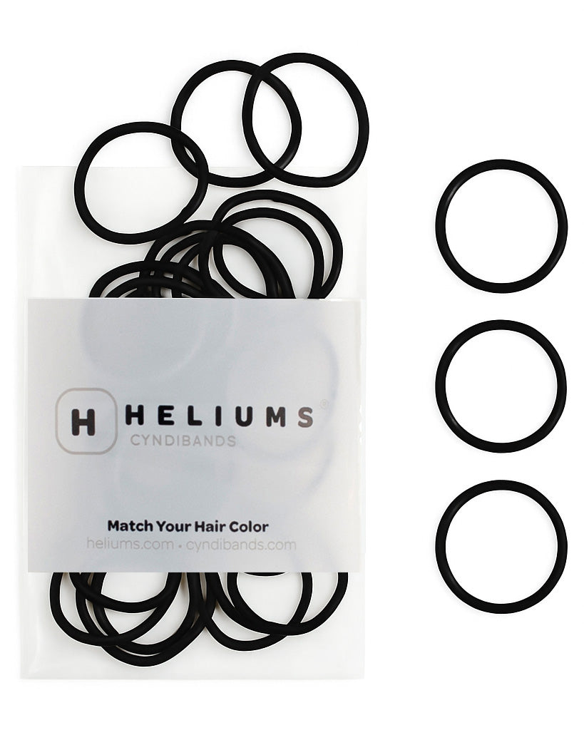 Small Hair Ties - 2mm Mini Hair Elastics - Black