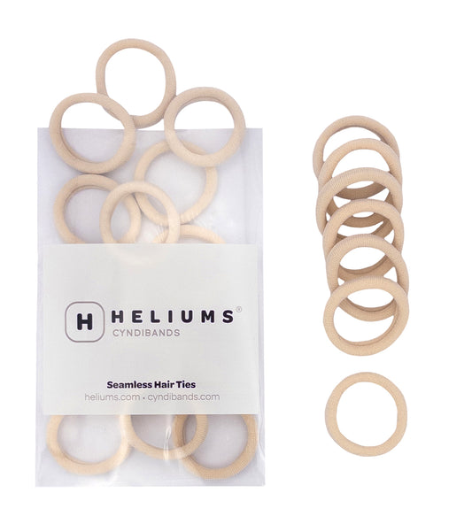Heliums Small Seamless Hair Ties - 1 Inch Ponytail Holders - 30 Count