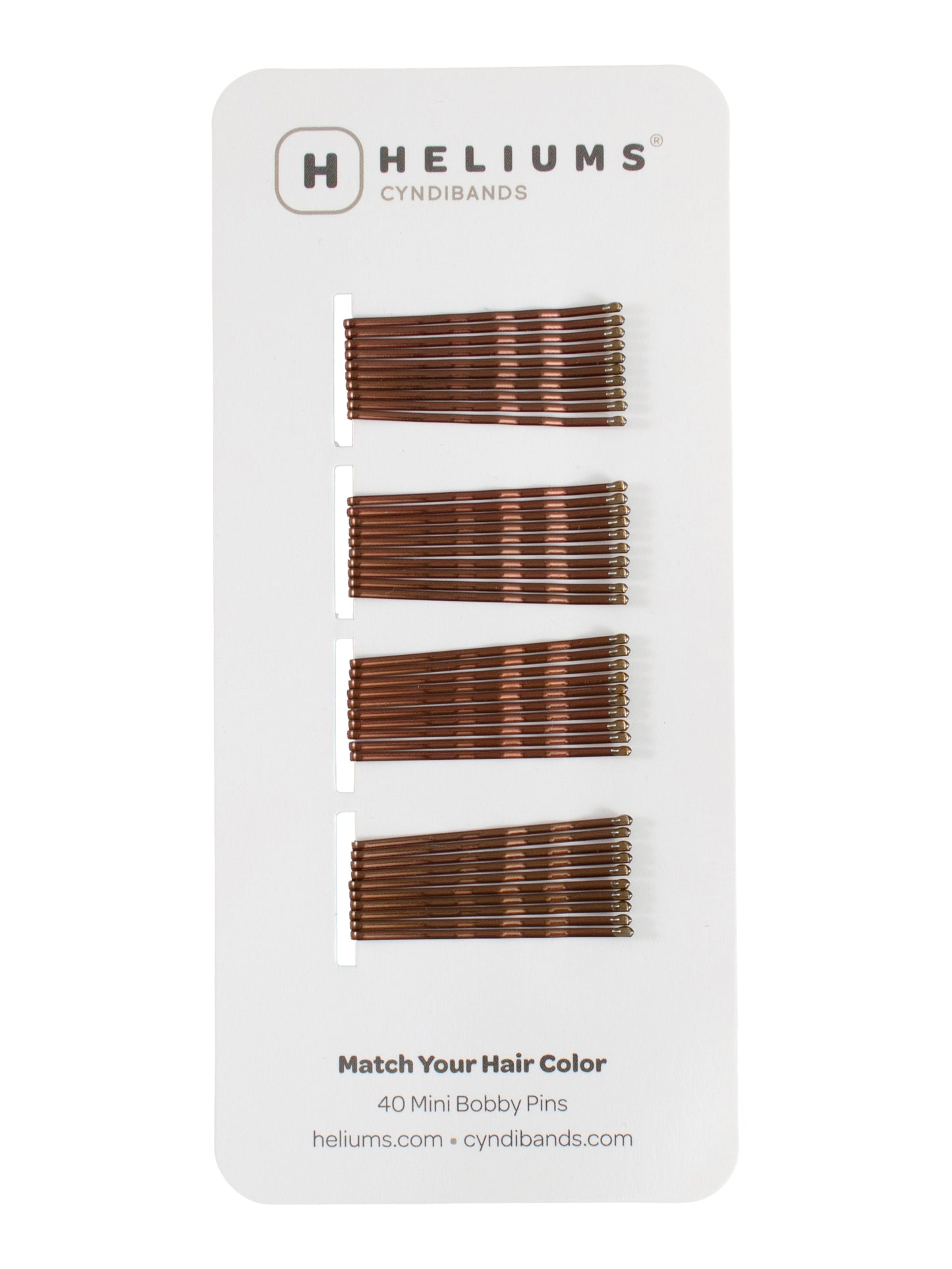 Heliums Mini Bobby Pins - 40 Pack, 1.5 Inch Small Hair Pins