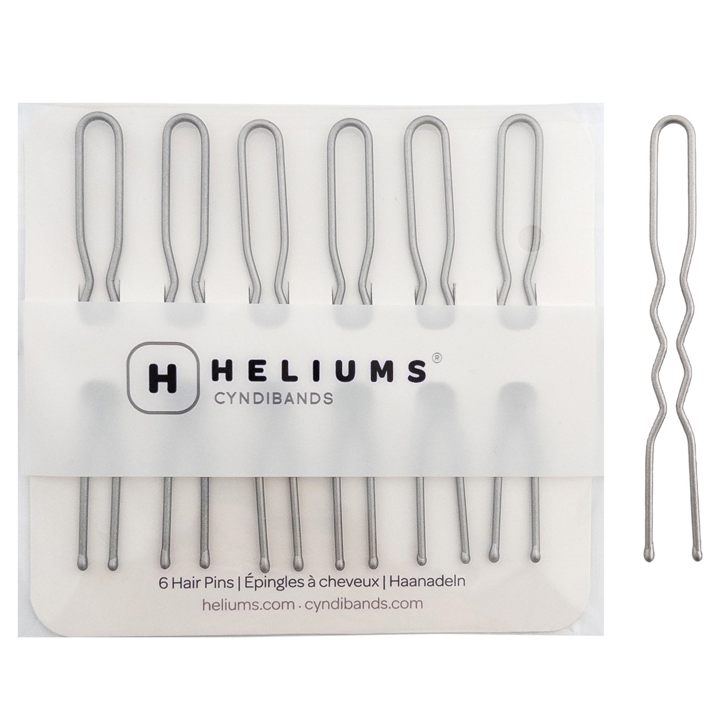 Large Metal U Shaped Hair Pin - Gray