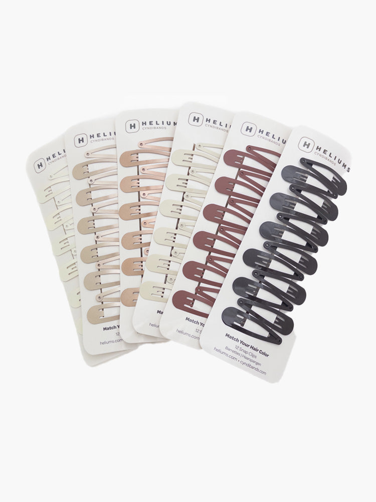 heliums-2 Inch Snap Clips Metal Barrettes - 12 Count -2
