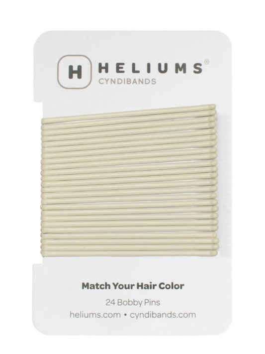 heliums-Extra Long Flat Enamel Bobby Pins - 2.5 Inch Hair Pins - Light Blonde