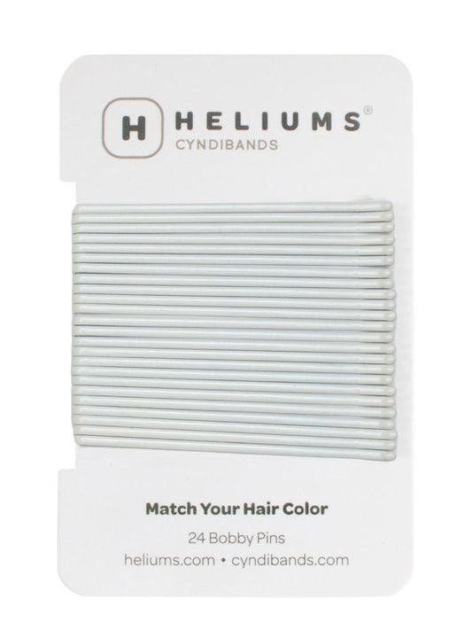 heliums-Extra Long Flat Enamel Bobby Pins - 2.5 Inch Hair Pins - Platinum White
