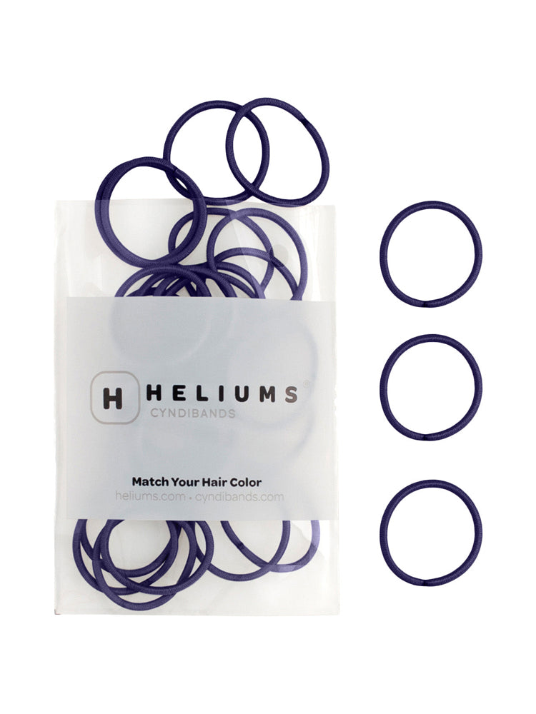 heliums-Small Hair Ties - 2mm Mini Hair Elastics - Navy Blue