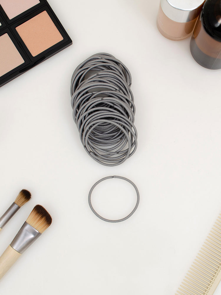 heliums-Thin 2mm Hair Ties - 1.75 Inch Elastics - 40 Count