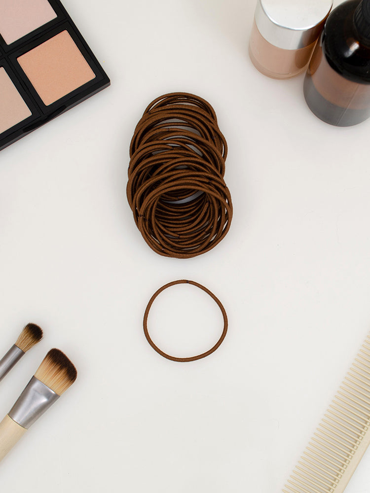 heliums-Thin 2mm Hair Ties - 1.75 Inch Elastics - 40 Count