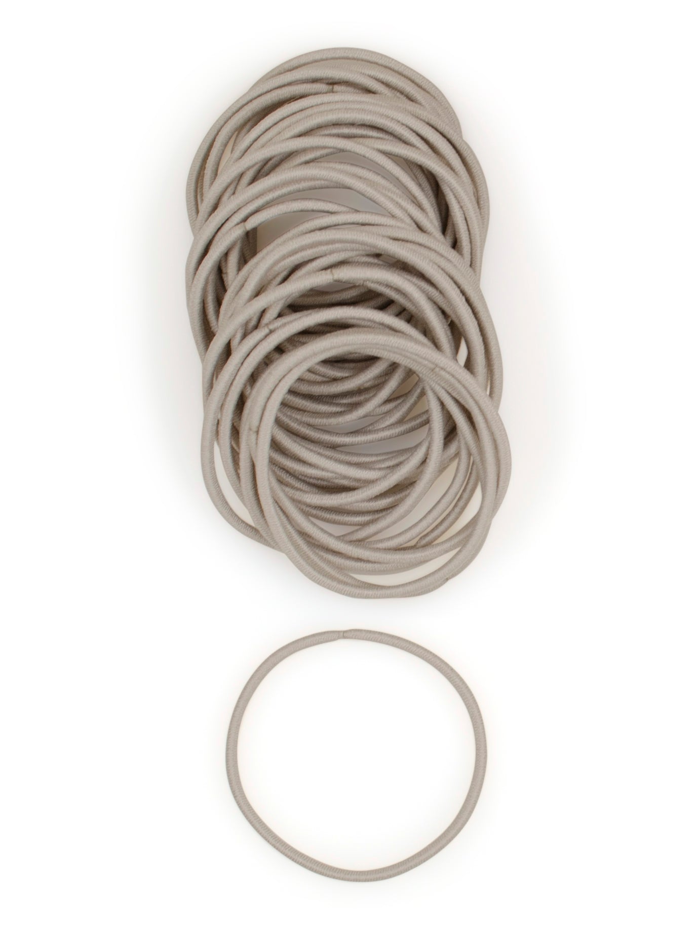 heliums-Thin 2mm Hair Ties - 1.75 Inch Elastics - 40 Count - Ash Blonde