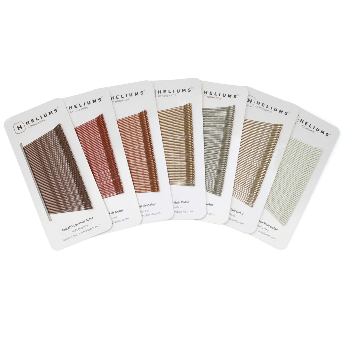 Heliums Matte Metallic Wavy Bobby Pins (48-Pack)