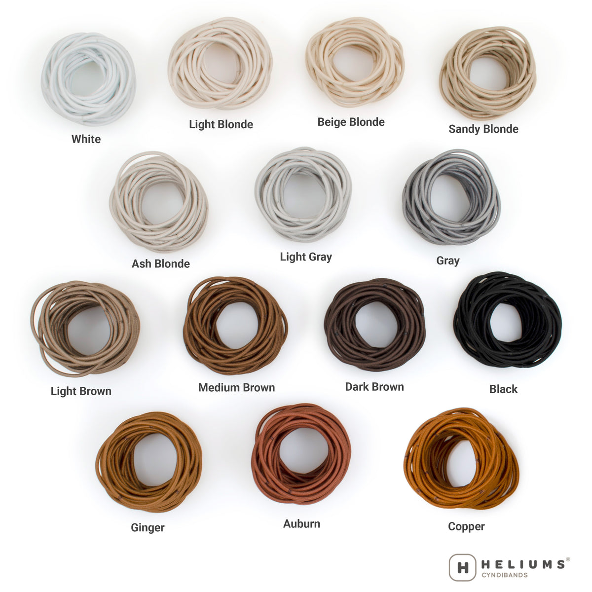 Heliums Thin 2mm Hair Ties (40-Pack)