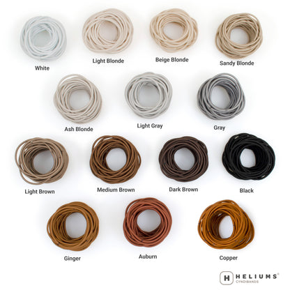 Heliums Thin 2mm Hair Ties (40-Pack)