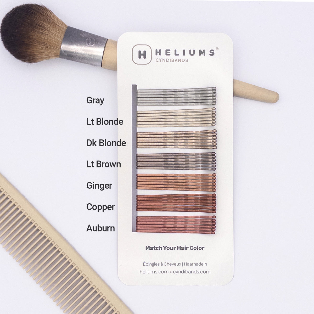 Heliums Matte Metallic Wavy Bobby Pins (48-Pack)