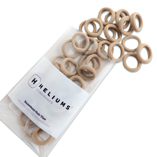Extra Small Seamless Hair Ties - Sandy Blonde -  Tiny 0.7 Inch Nylon Hair Bands