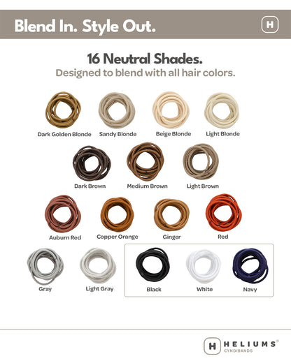 Small Hair Ties - 2mm Mini Elastics (48-Pack)