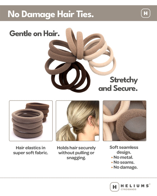 Soft Seamless Hair Ties - Blonde Mix (20-Pack)