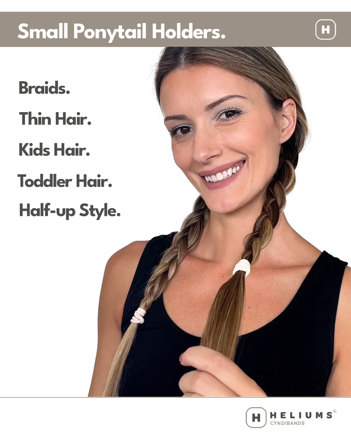 Small Seamless Hair Ties • 1 Inch • 30-Pack