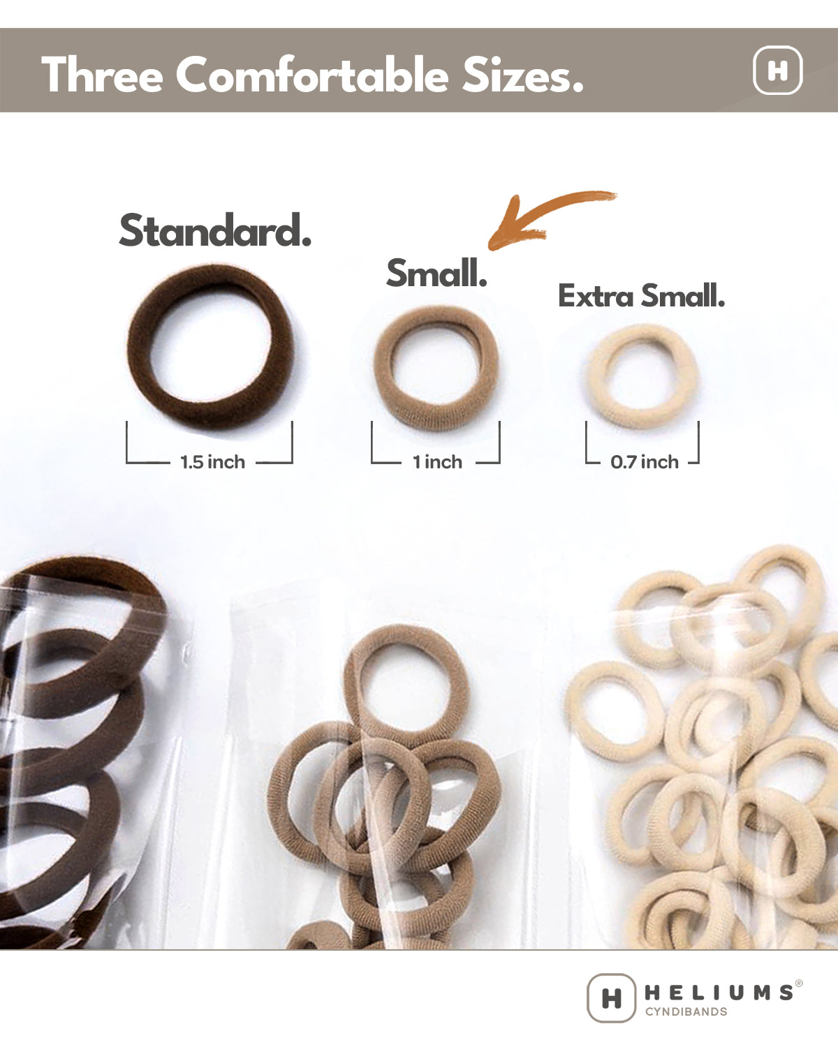 Small Seamless Hair Ties • 1 Inch • 30-Pack
