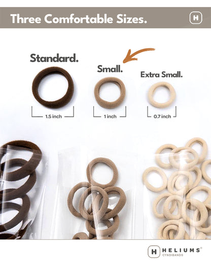 Small Seamless Hair Ties • 1 Inch • 30-Pack