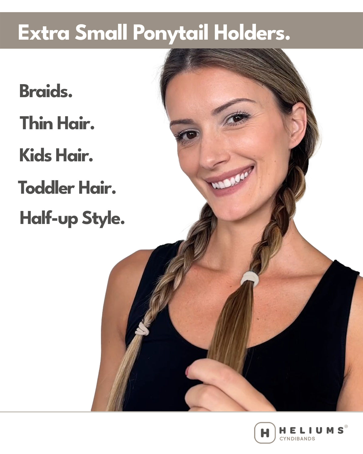 Extra Small Seamless Hair Ties • 0.75 Inch • 40-Pack