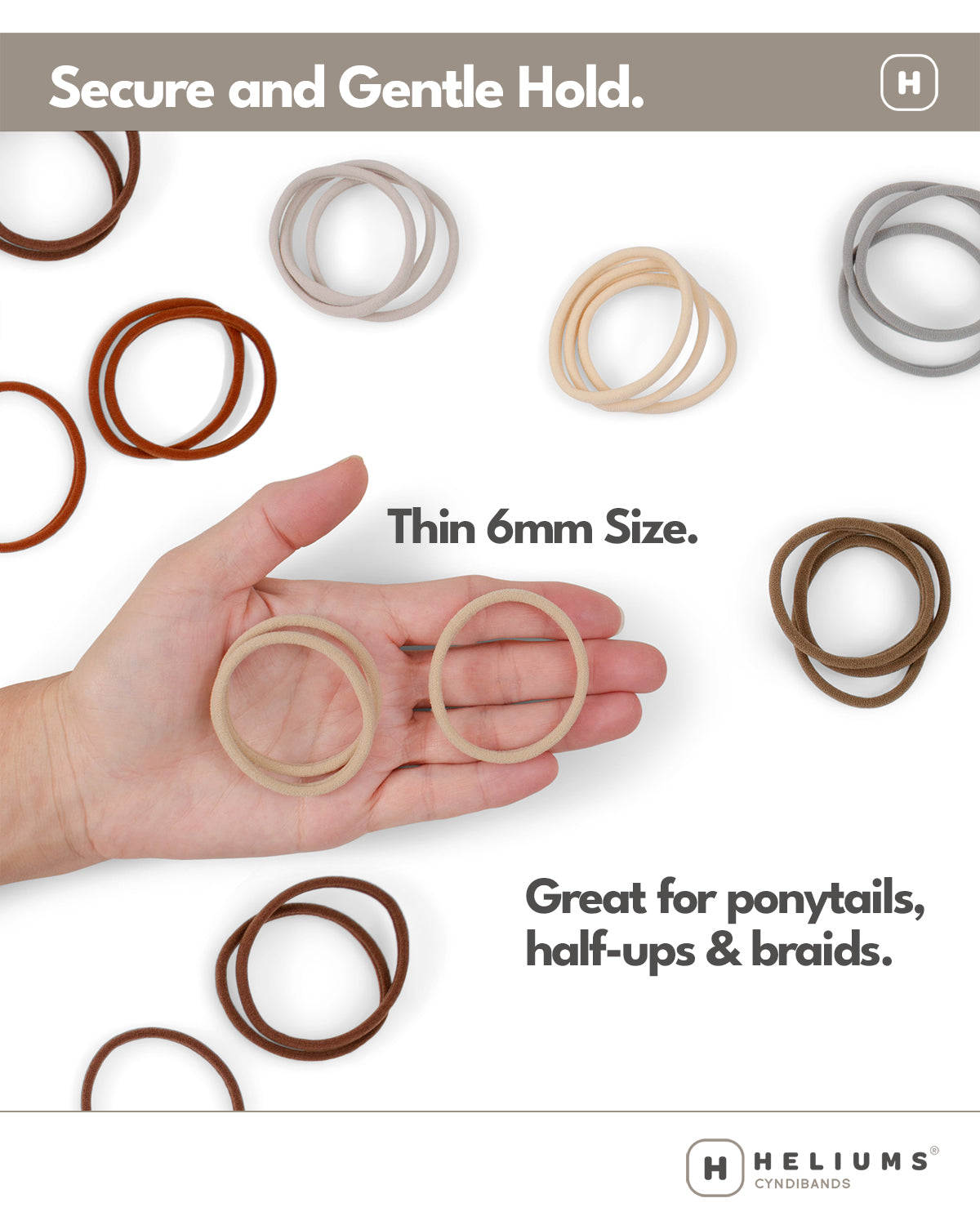 Heliums Skinny Seamless Hair Ties (18-Pack)