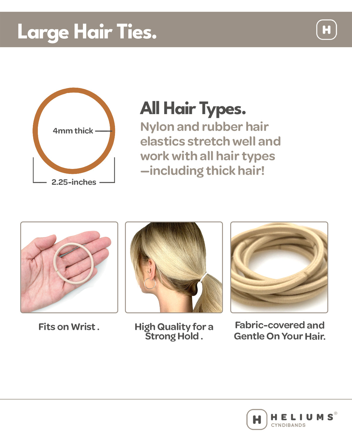 Large Classic Hair Ties • 30-Pack