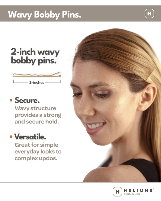 Matte Metallic Wavy Bobby Pins (48-Pack)
