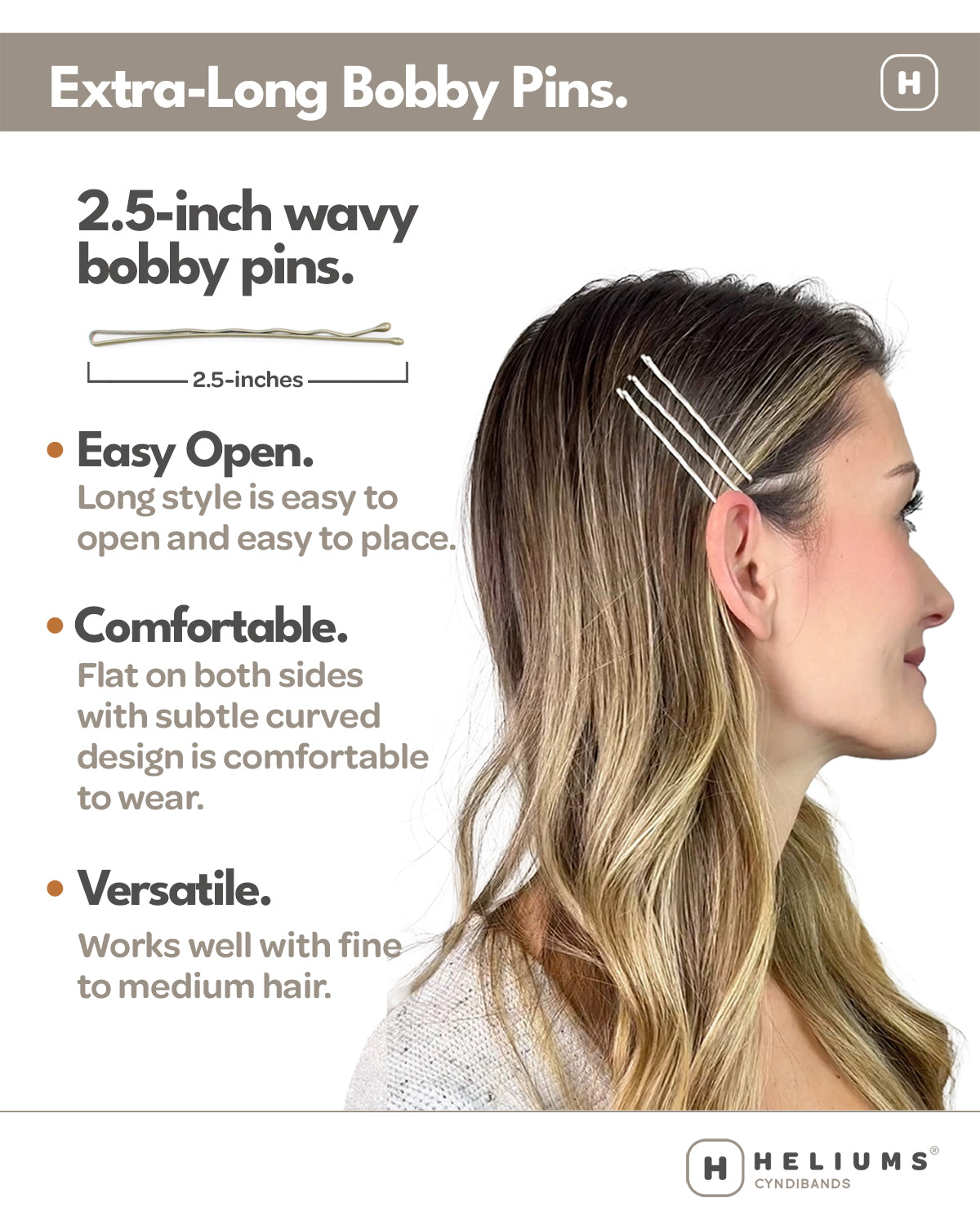 Extra Long Wavy Bobby Pins (24-Pack)