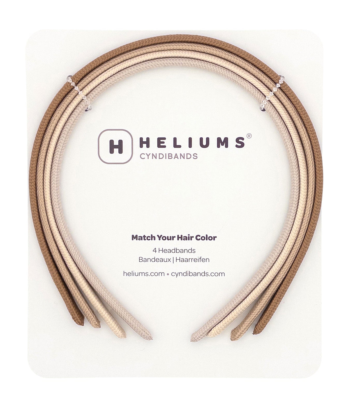 Heliums Thin Headbands in Blonde shades - pack of 4