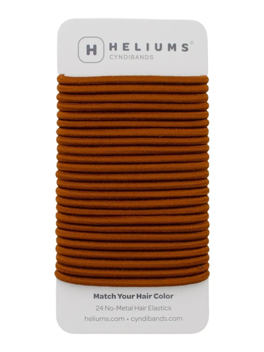 HELIUMS-4mm Hair Ties - 1.75 Inch Elastics - 24 Count - Copper
