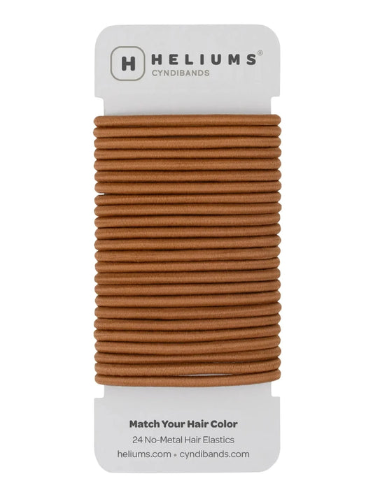 HELIUMS-4mm Hair Ties - 1.75 Inch Elastics - 24 Count - Ginger