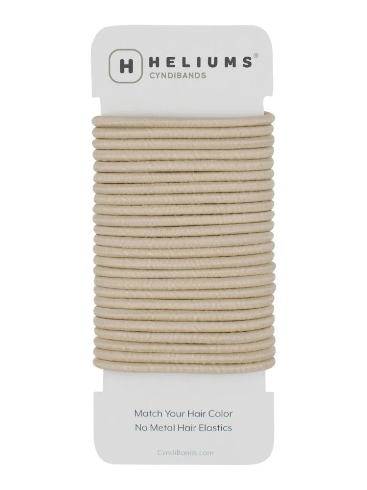 HELIUMS-4mm Hair Ties - 1.75 Inch Elastics - 24 Count - Light Blonde