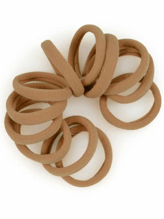 Seamless Hair Ties - Gentle Hold - 12 Count - Medium Blonde