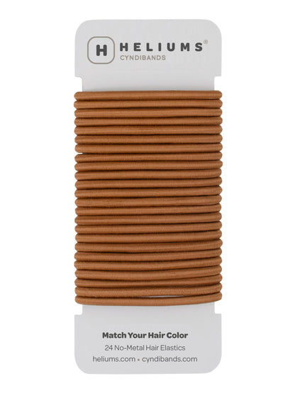 4mm Hair Ties - 1.75 Inch Elastics - 24 Count - Reds & Coppers