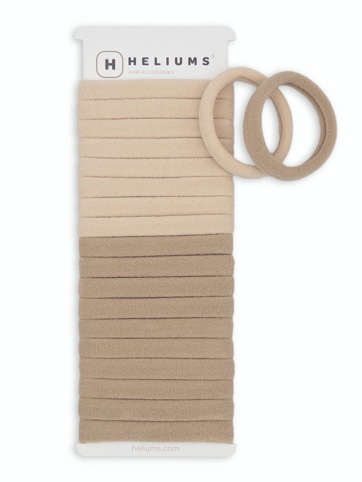Heliums Seamless Hair Ties - Light Blonde, Sandy Blonde - No Damage Gentle Hair Bands - 20 Count