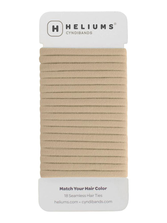 Heliums-Skinny Seamless Hair Ties - 18 Pack - Sandy Blonde