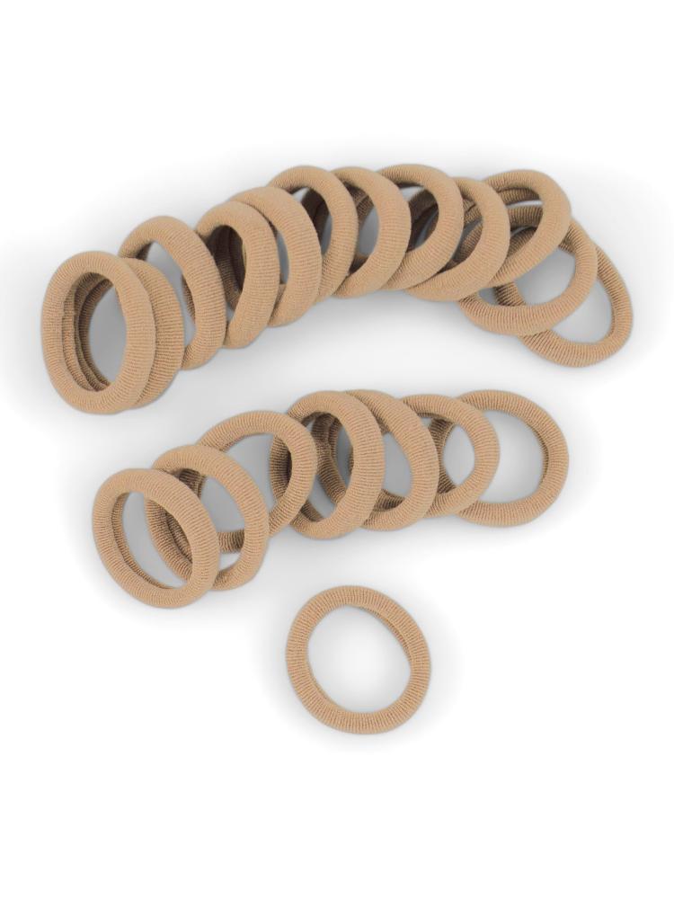 www.heliums.com-Heliums Small Seamless Hair Ties - 1 Inch Ponytail Holders - 30 Count - Medium Blonde