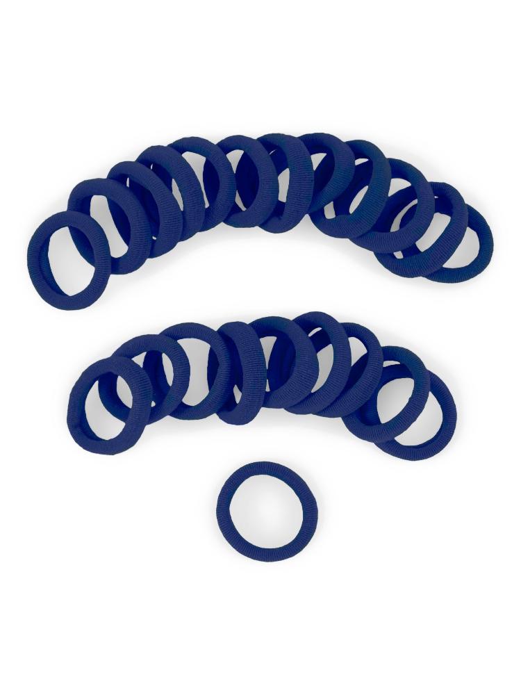 www.heliums.com-Heliums Small Seamless Hair Ties - 1 Inch Ponytail Holders - 30 Count - Navy Blue