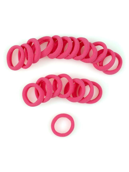 Heliums Small Seamless Hair Ties - 1 Inch Ponytail Holders - 30 Count - Pink