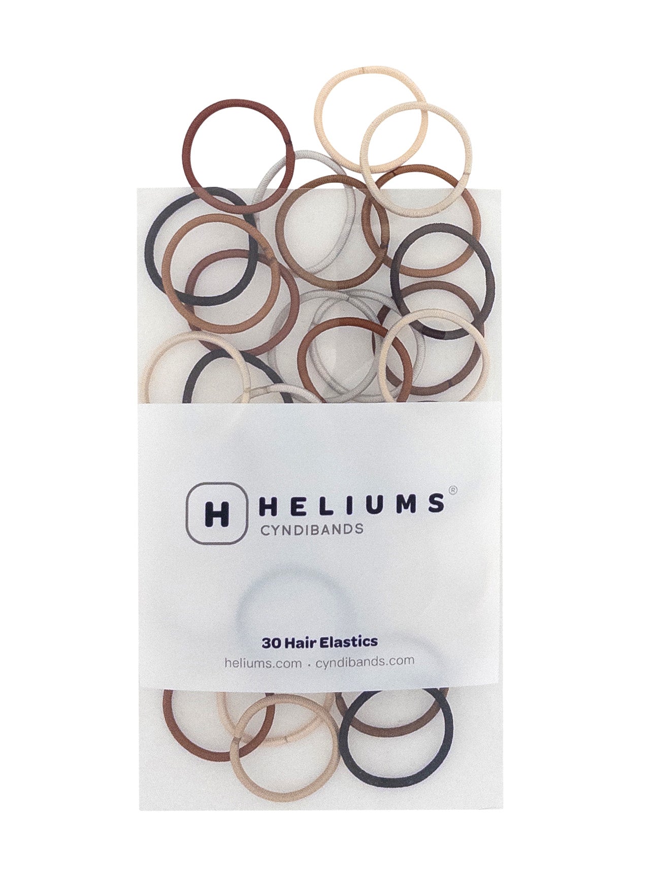 Small Hair Ties - Travel Pack - 2mm Mini Hair Elastics - 30 Assorted Colors