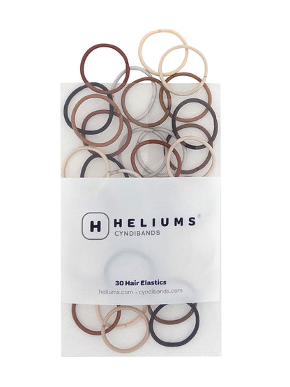 Small Hair Ties - Travel Pack - 2mm Mini Hair Elastics - 30 Assorted Colors