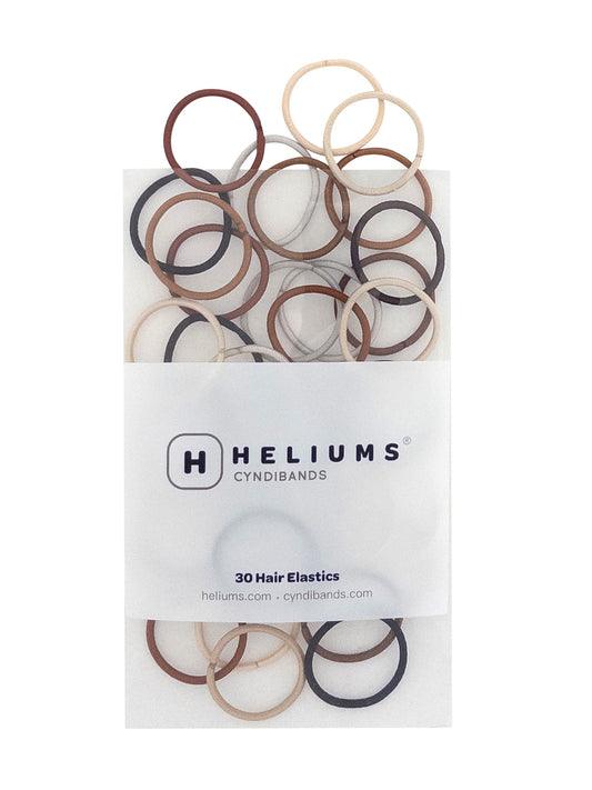 Small Hair Ties - Travel Pack - 2mm Mini Hair Elastics - 30 Assorted Colors