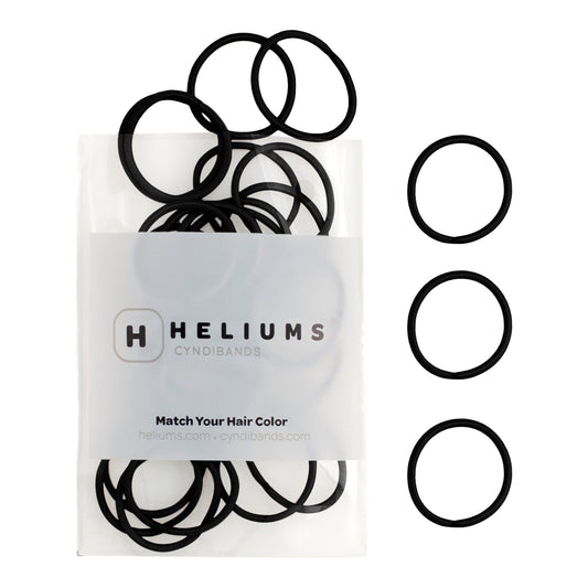 Heliums Small Hair Ties - 2mm Mini Elastics (48-Pack)