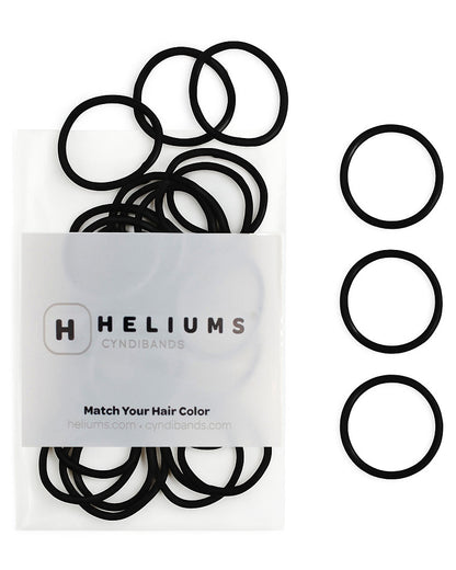 Small Hair Ties - 2mm Mini Hair Elastics - Black