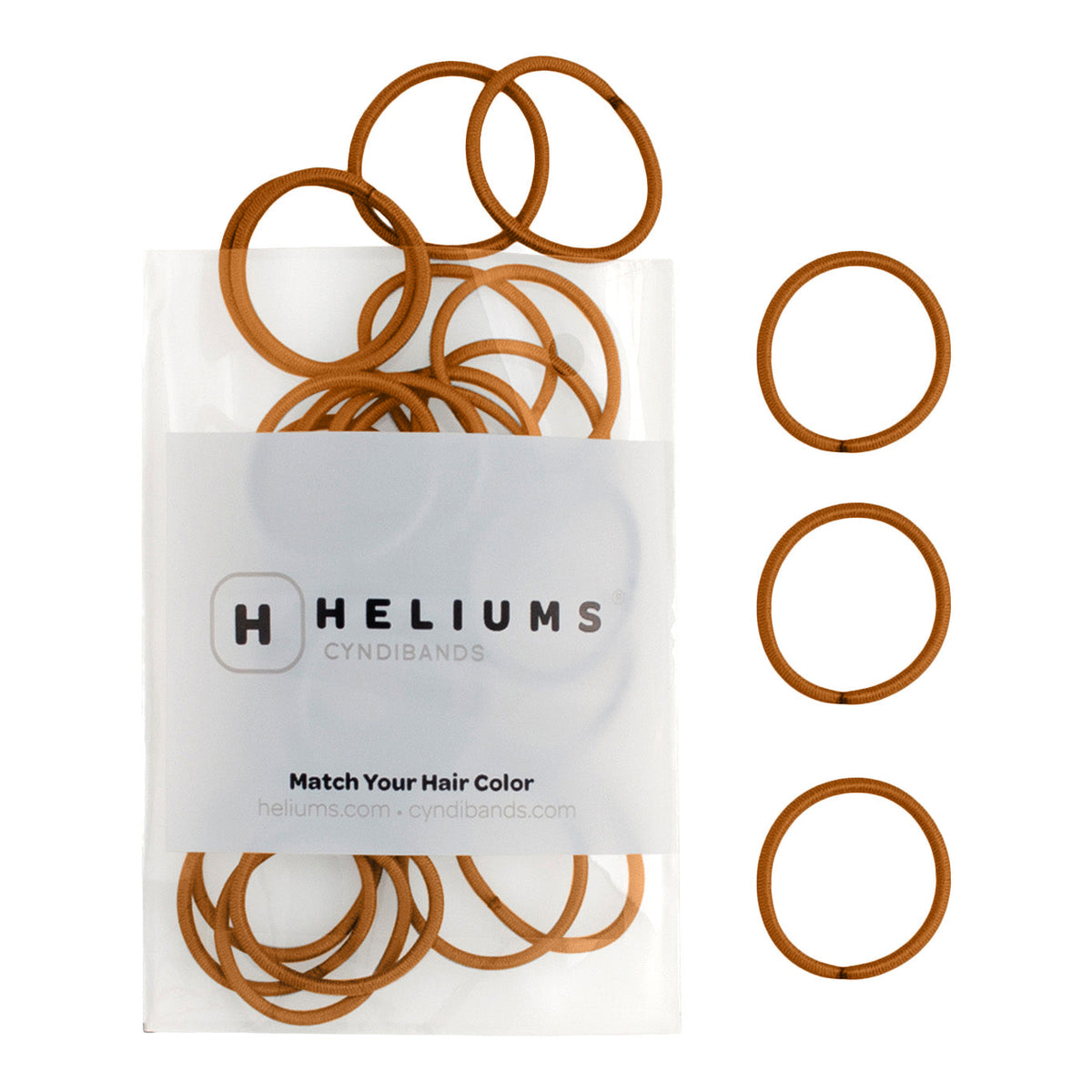 Heliums Small Hair Ties - 2mm Mini Elastics (48-Pack)