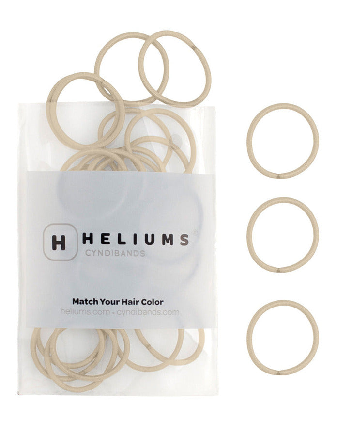 heliums-Small Hair Ties - 2mm Mini Hair Elastics - Light Blonde