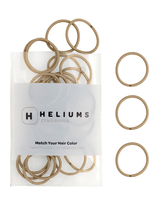 heliums-Small Hair Ties - 2mm Mini Hair Elastics - Sandy Blonde